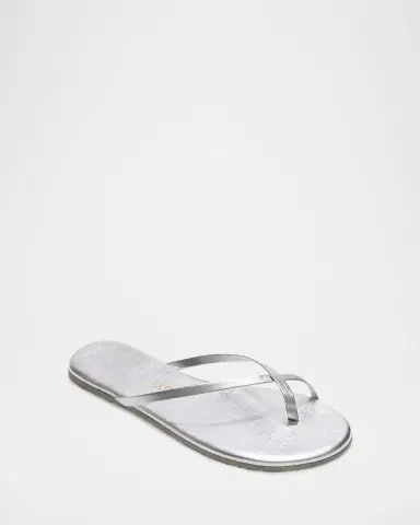 TKEES Riley Metallic Leather Crisscross Flat Thong Sandals | Thumbnail 4 TKEES Riley Metallic Leather Crisscross Flat Thong Sandals | Thumbnail 4