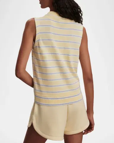 Varley Rue Striped Polo Tank Top | Thumbnail 2