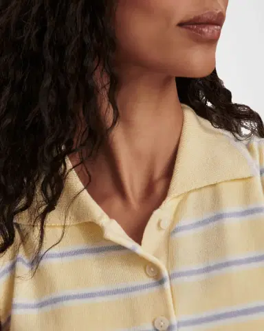 Varley Rue Striped Polo Tank Top | Thumbnail 4