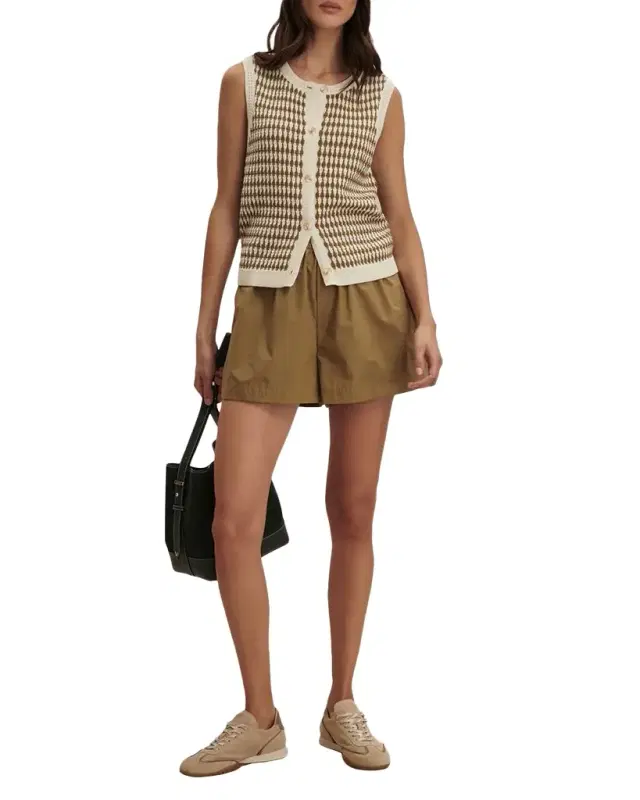 Varley Aura Diamond Jacquard Knit Top