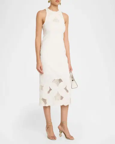 Veronica Beard Upten Embroidered Midi Dress | Thumbnail 3 Veronica Beard Upten Embroidered Midi Dress | Thumbnail 3