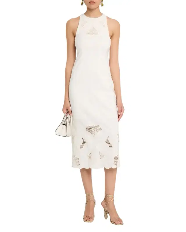 Upten Embroidered Midi Dress