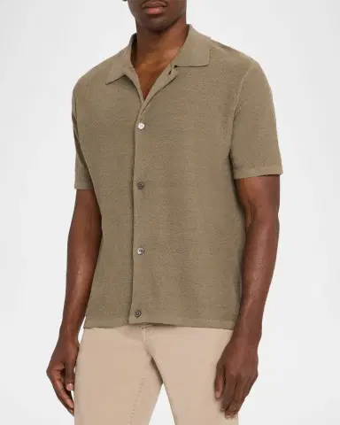 Frame Men's Linen-Blend Short-Sleeve Shirt | Thumbnail 3 Frame Men's Linen-Blend Short-Sleeve Shirt | Thumbnail 3