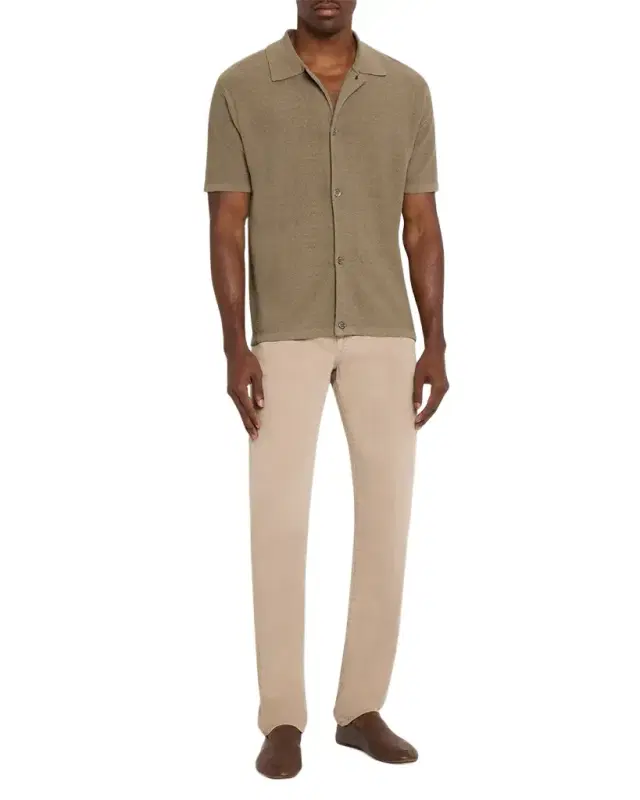 Men 's Linen-Blend Short-Sleeve Shirt