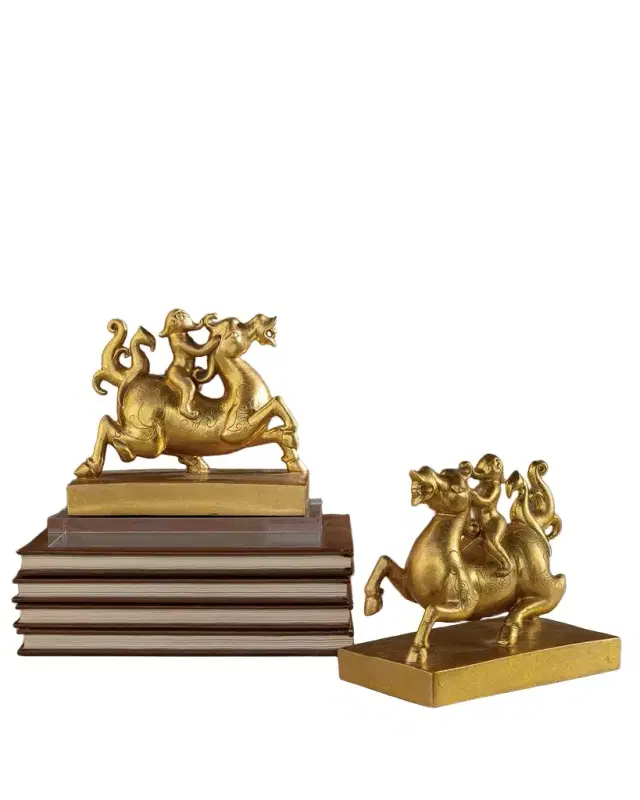 Port 68 Elephant Rider Bookends, Set of 2