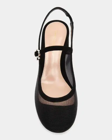 Gianvito Rossi 45MM Suede & Mesh Pumps | Thumbnail 3 Gianvito Rossi 45MM Suede & Mesh Pumps | Thumbnail 3
