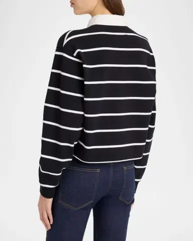 AMIRI Logo-Embroidered Striped Polo Shirt | Thumbnail 2 AMIRI Logo-Embroidered Striped Polo Shirt | Thumbnail 2