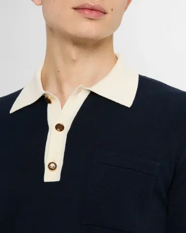 Valentino Garavani Men 's VLogo Polo Sweater | Thumbnail 4