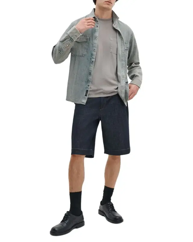 Men 's Cotton Garment-Dyed Pocket T-Shirt