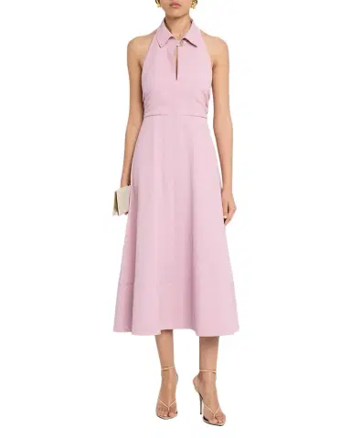 Veronica Beard Mackey Seersucker Halter Midi Dress | Thumbnail 1 Veronica Beard Mackey Seersucker Halter Midi Dress | Thumbnail 1