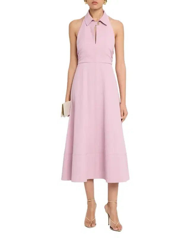 Mackey Seersucker Halter Midi Dress