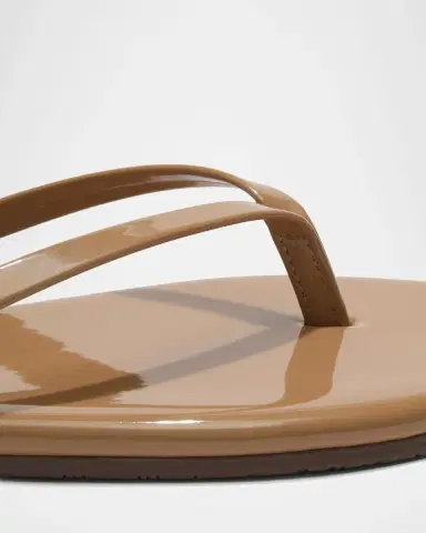 TKEES Lily Glossy Leather Flat Thong Sandals | Thumbnail 2