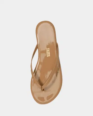 TKEES Lily Glossy Leather Flat Thong Sandals | Thumbnail 3