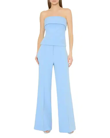 Milly Nash Wide-Leg Cady Pants | Thumbnail 1 Milly Nash Wide-Leg Cady Pants | Thumbnail 1