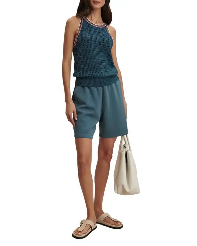 Varley Aberg Pointelle-Knit Tank Top