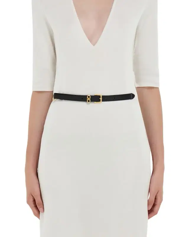 Ferragamo Gancini Chain & Leather Belt