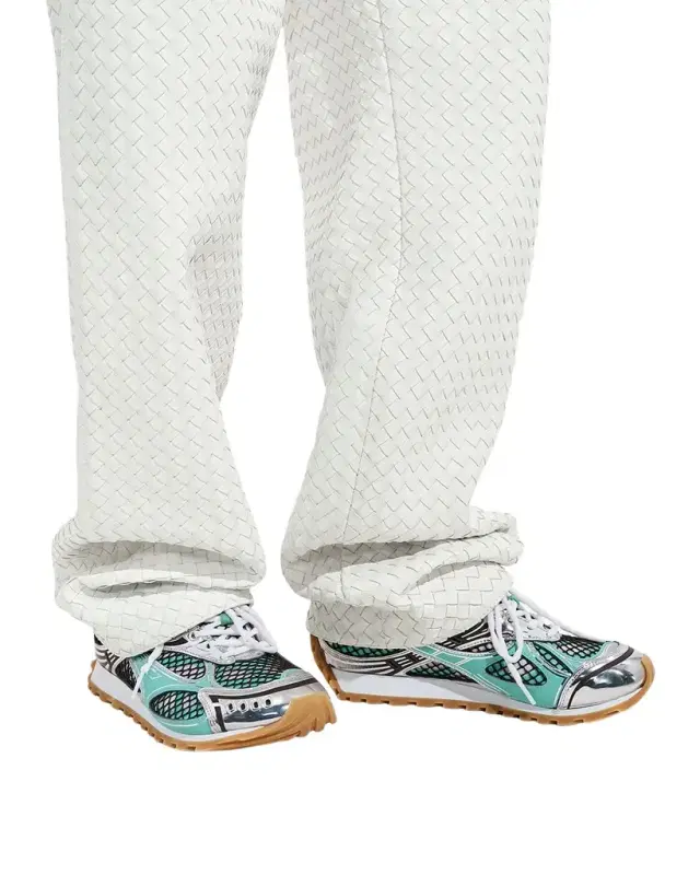 Bottega Veneta Orbit Metallic Net Runner Sneakers