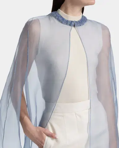 Carolyn Rowan Silk Organza Cape | Thumbnail 4 Carolyn Rowan Silk Organza Cape | Thumbnail 4