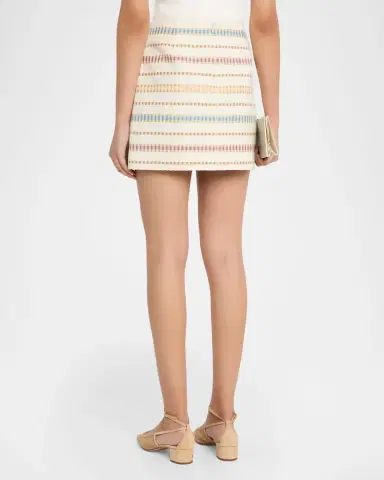 Veronica Beard Ohemia Stripe Mini Skirt | Thumbnail 2 Veronica Beard Ohemia Stripe Mini Skirt | Thumbnail 2