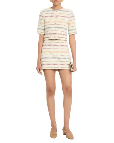 Veronica Beard Ohemia Stripe Mini Skirt | Thumbnail 1 Veronica Beard Ohemia Stripe Mini Skirt | Thumbnail 1
