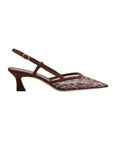 Stuart Weitzman 50mm Vinnie Leopard Mesh Slingback Pumps | Thumbnail 2 Stuart Weitzman 50mm Vinnie Leopard Mesh Slingback Pumps | Thumbnail 2