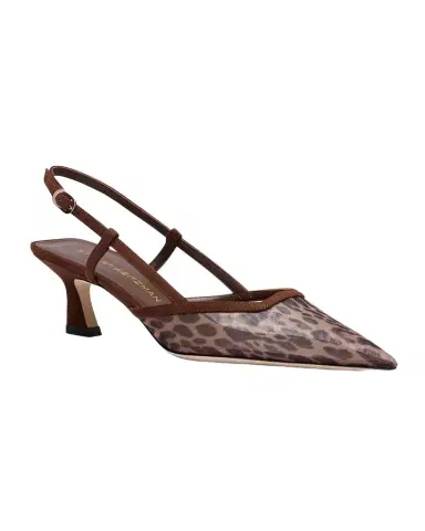 Stuart Weitzman 50mm Vinnie Leopard Mesh Slingback Pumps | Thumbnail 1 Stuart Weitzman 50mm Vinnie Leopard Mesh Slingback Pumps | Thumbnail 1