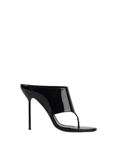 Paris Texas Lidia Patent Leather Stiletto Thong Mule Sandals | Thumbnail 1