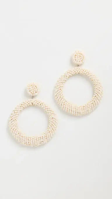 Deepa Gurnani Deepa by Roberta Hoop Earrings One Size | Thumbnail 2