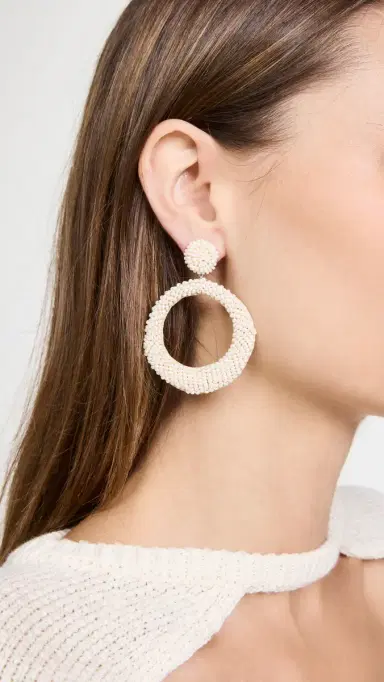 Deepa Gurnani Deepa by Roberta Hoop Earrings One Size | Thumbnail 3