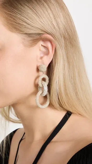 Deepa Gurnani Deepa by Sienna Earrings Silver One Size | Thumbnail 3