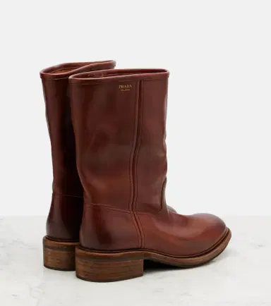 Prada Leather mid-calf boots | Thumbnail 3