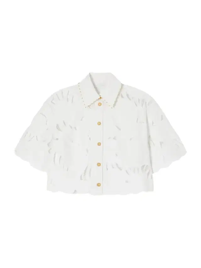 Zimmermann Mahon Cropped Embroidered Cotton Top