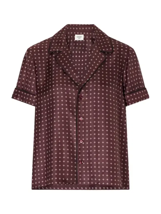 Printed Silk-twill Shirt