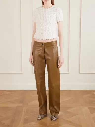Khaite Mita Leather Straight-leg Pants | Thumbnail 2 Khaite Mita Leather Straight-leg Pants | Thumbnail 2