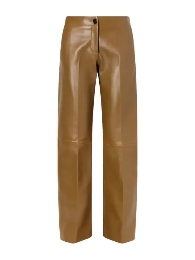 Mita Leather Straight-leg Pants