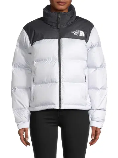 The North Face Women's Retro Nuptse Colorblocked Down Jacket - Dusty Periwinkle Black - Size Medium | Thumbnail 3 The North Face Women's Retro Nuptse Colorblocked Down Jacket - Dusty Periwinkle Black - Size Medium | Thumbnail 3