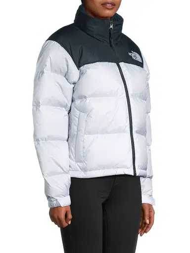 The North Face Women's Retro Nuptse Colorblocked Down Jacket - Dusty Periwinkle Black - Size Medium | Thumbnail 4 The North Face Women's Retro Nuptse Colorblocked Down Jacket - Dusty Periwinkle Black - Size Medium | Thumbnail 4