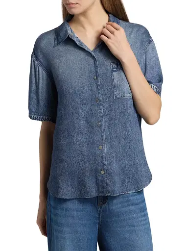 rag & bone Women's rb Miramar Drop Shoulder Shirt | Thumbnail 3 rag & bone Women's rb Miramar Drop Shoulder Shirt | Thumbnail 3