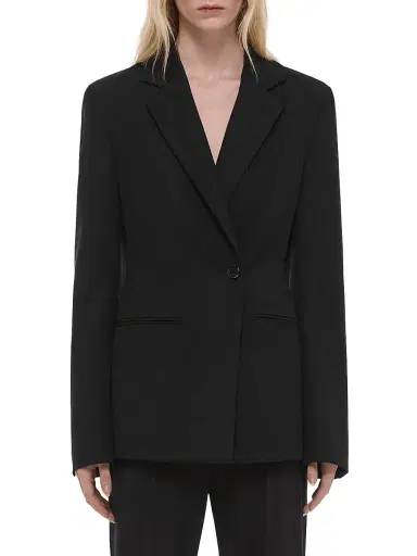 Helmut Lang Women's Wool Double-Breasted Blazer - Black - Size 12 | Thumbnail 3 Helmut Lang Women's Wool Double-Breasted Blazer - Black - Size 12 | Thumbnail 3