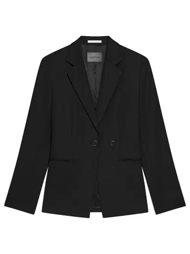 Helmut Lang Women's Wool Double-Breasted Blazer - Black - Size 12 | Thumbnail 1 Helmut Lang Women's Wool Double-Breasted Blazer - Black - Size 12 | Thumbnail 1