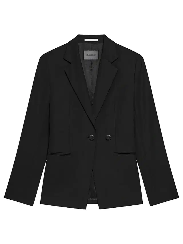 Helmut Lang Women's Wool Double-Breasted Blazer - Black