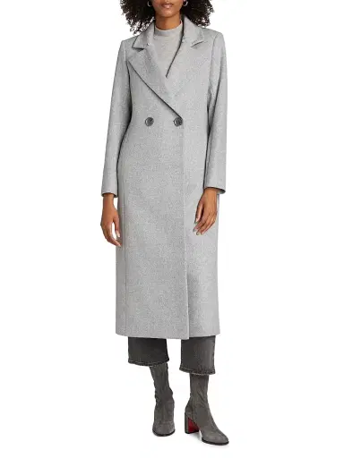 Mercer Collective Women's Madison Faux Fur-Collar Maxi Wool Coat - Gray - Size XL | Thumbnail 6
