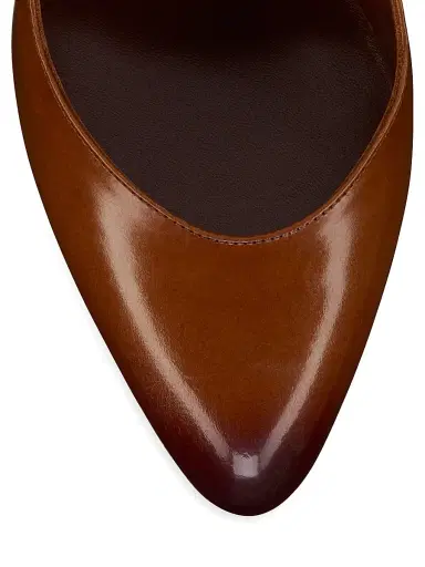 Christian Louboutin Women's Fannylove Alta 120MM Leather Pumps - Dark Carmine - Size 11 | Thumbnail 4