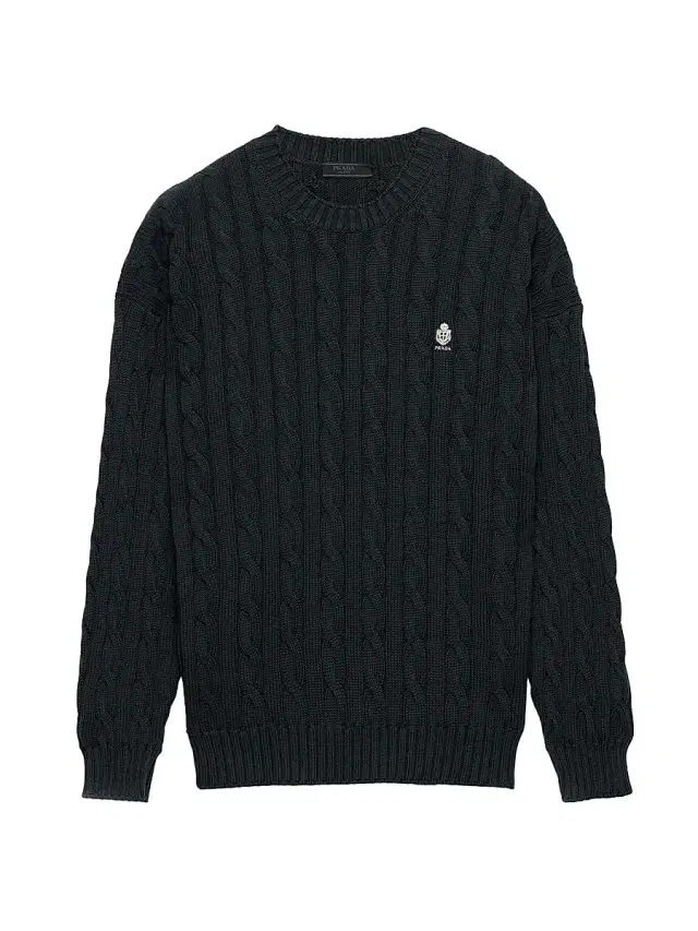 Men's Cotton Crewneck Sweater - Black