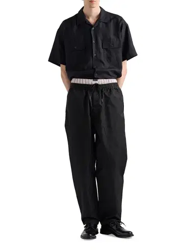 Prada Men's Linen Shirt - Black - Size XXXL | Thumbnail 2 Prada Men's Linen Shirt - Black - Size XXXL | Thumbnail 2