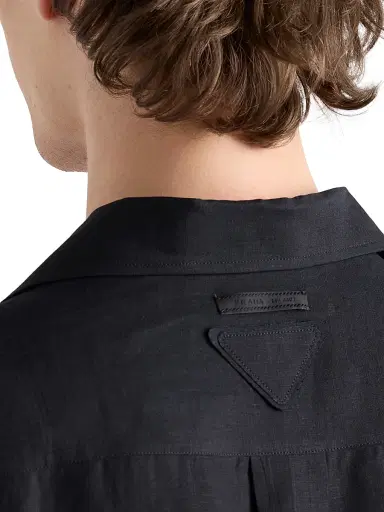 Prada Men's Linen Shirt - Black - Size XXXL | Thumbnail 6 Prada Men's Linen Shirt - Black - Size XXXL | Thumbnail 6