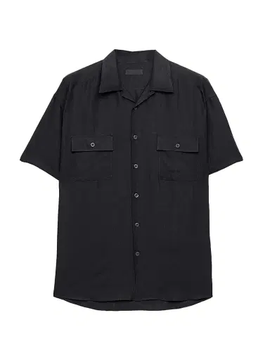 Prada Men's Linen Shirt - Black - Size XXXL | Thumbnail 1 Prada Men's Linen Shirt - Black - Size XXXL | Thumbnail 1