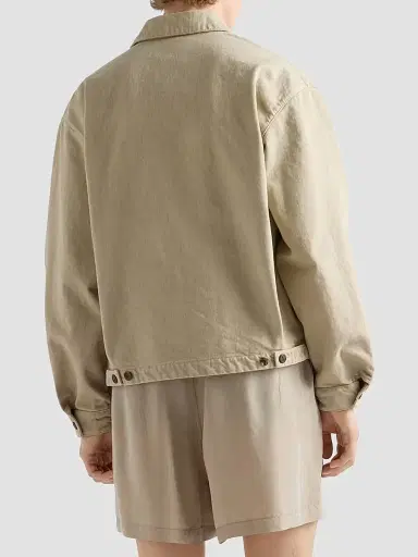 Prada Men's Old Denim Blouson Jacket - Beige Khaki - Size 48 | Thumbnail 3