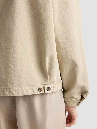 Prada Men's Old Denim Blouson Jacket - Beige Khaki - Size 48 | Thumbnail 6