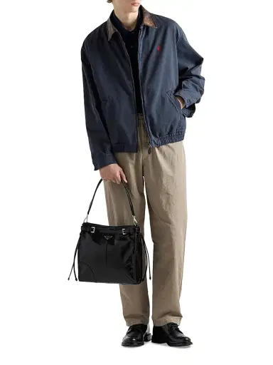 Prada Men's Bonnie Leather Shoulder Bag | Thumbnail 2